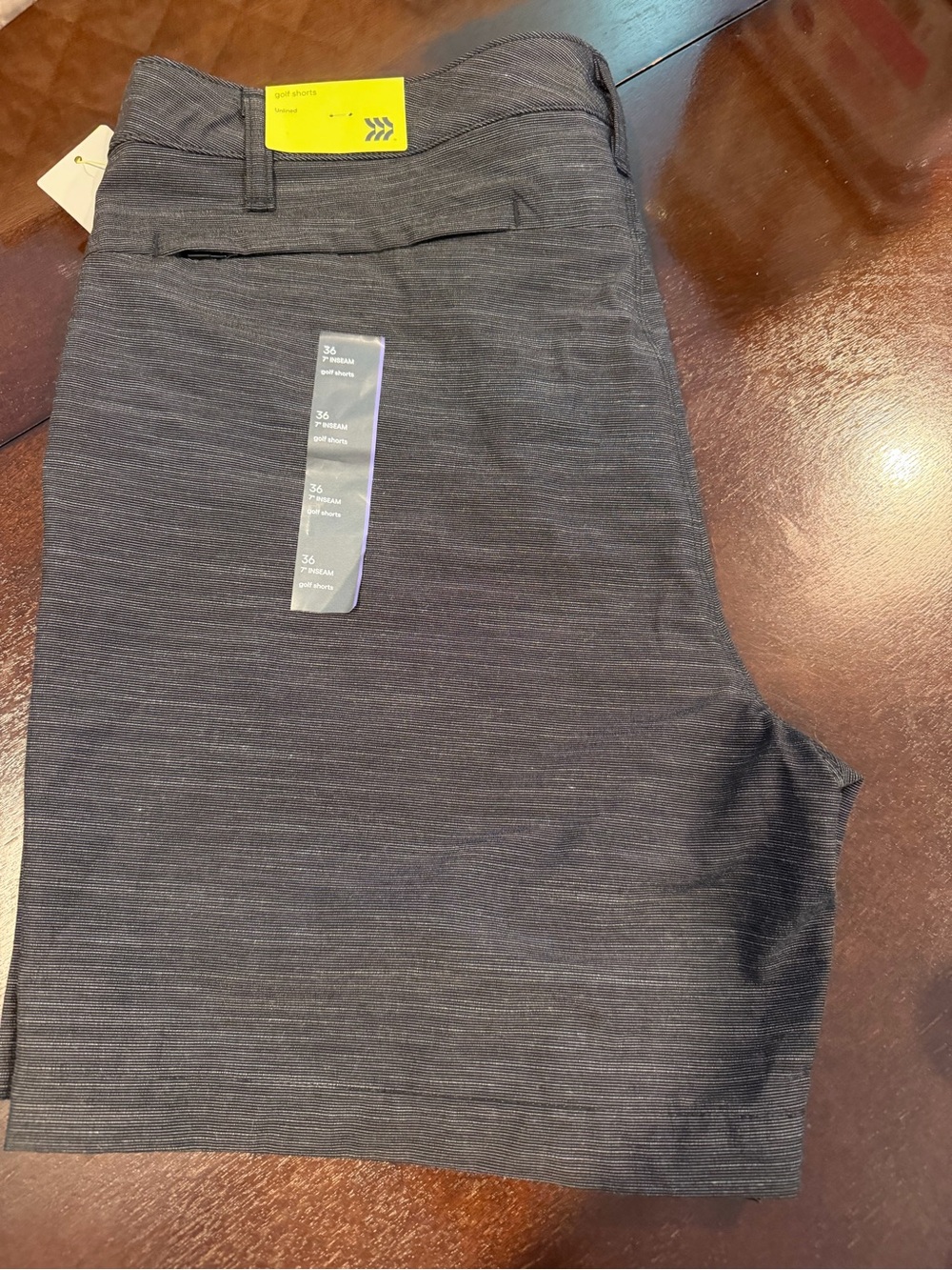 all in motion Men's Flat-Front Performance Shorts - Heather Charcoal